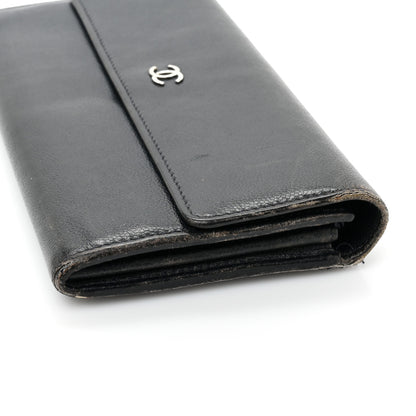 Chanel Caviar Sevruga Long Flap Wallet Navy 16 of 18