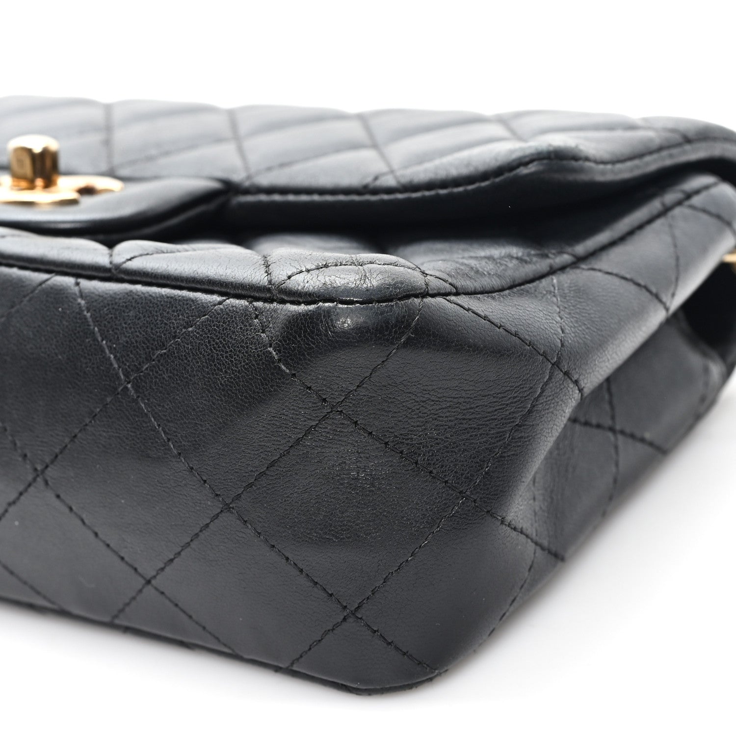 Chanel Lambskin Quilted Mini Rectangular Flap Black 10 of 11