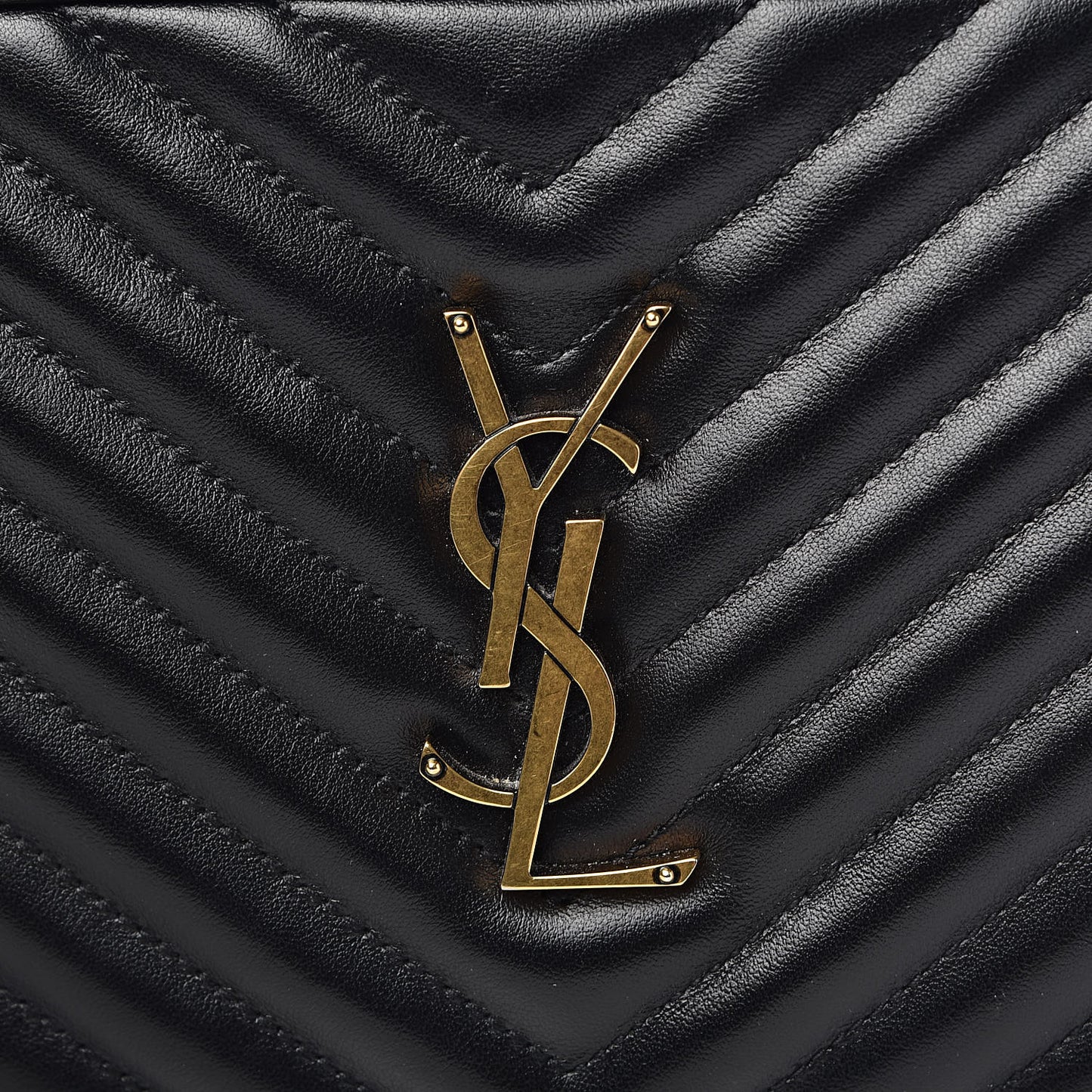 Calfskin Matelasse Monogram Lou Camera Bag Black