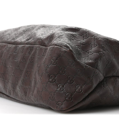 Gucci Guccissima Large Horsebit Chain Hobo Chocolate 10 of 10