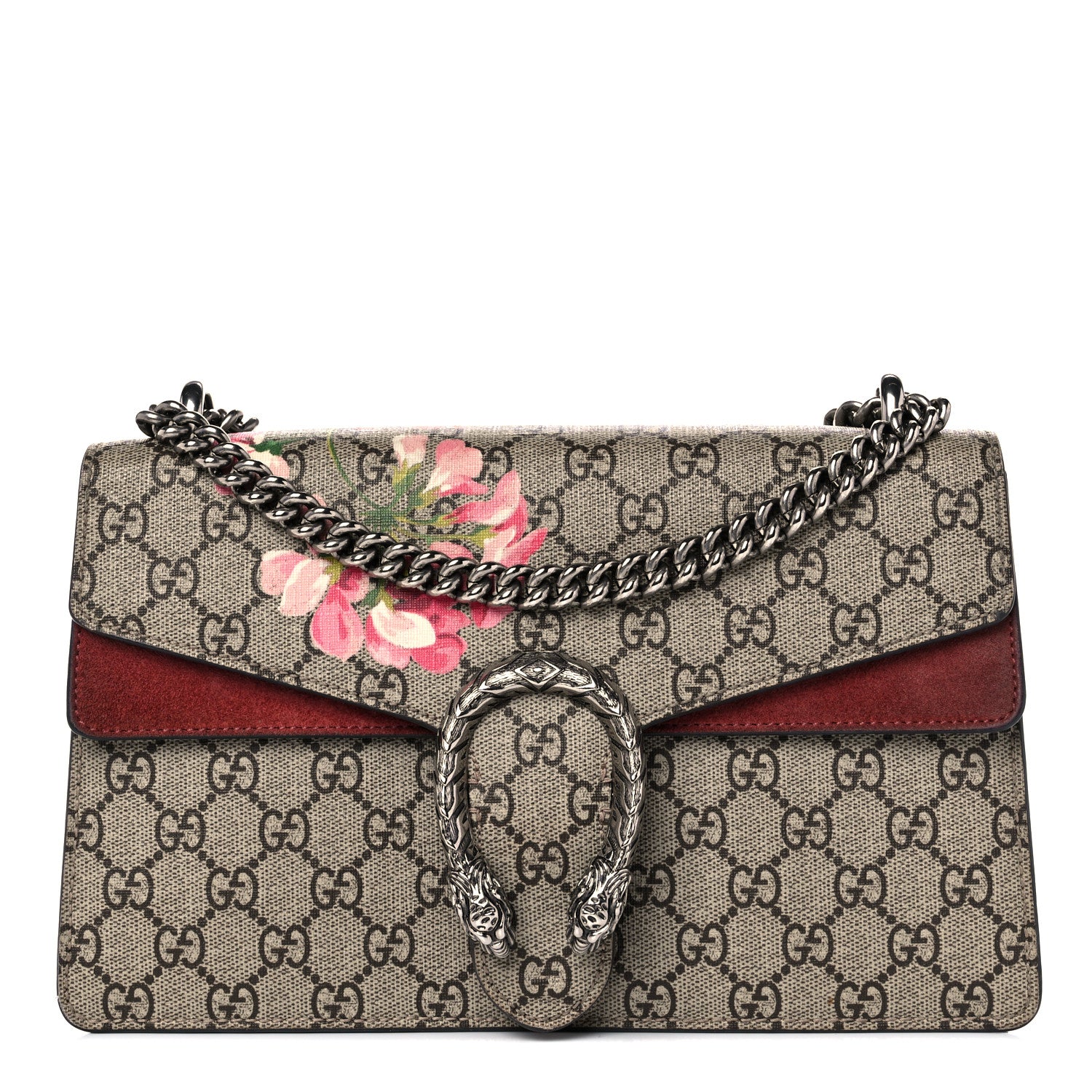 Gucci GG Supreme Monogram Blooms Small Dionysus Shoulder Bag Beige Multicolor Dry Rose 1 of 22
