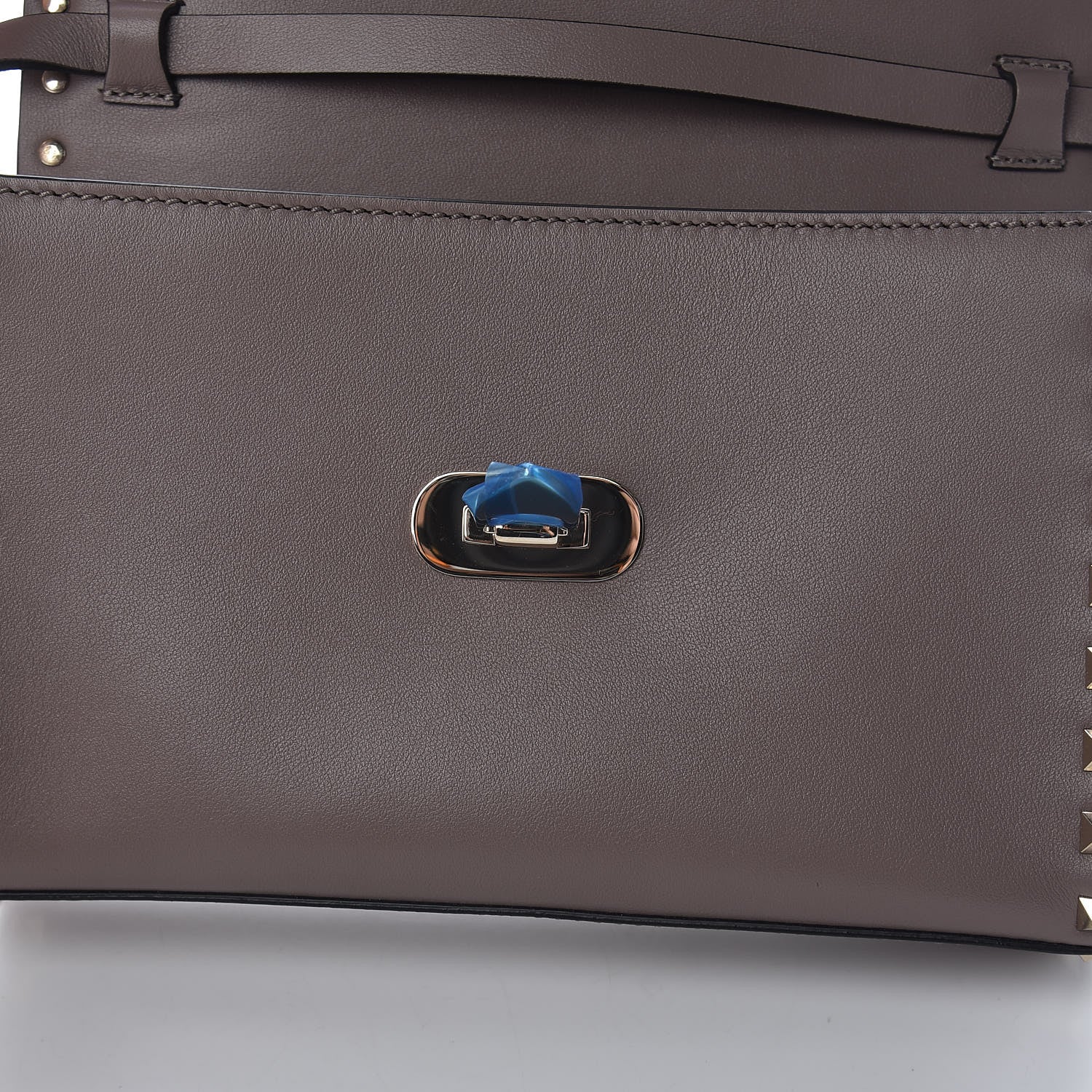 Valentino Garavani Vitello Medium Rockstud Flip Lock Crossbody Bag Clay 11 of 11