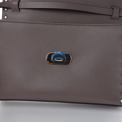 Valentino Garavani Vitello Medium Rockstud Flip Lock Crossbody Bag Clay 11 of 11