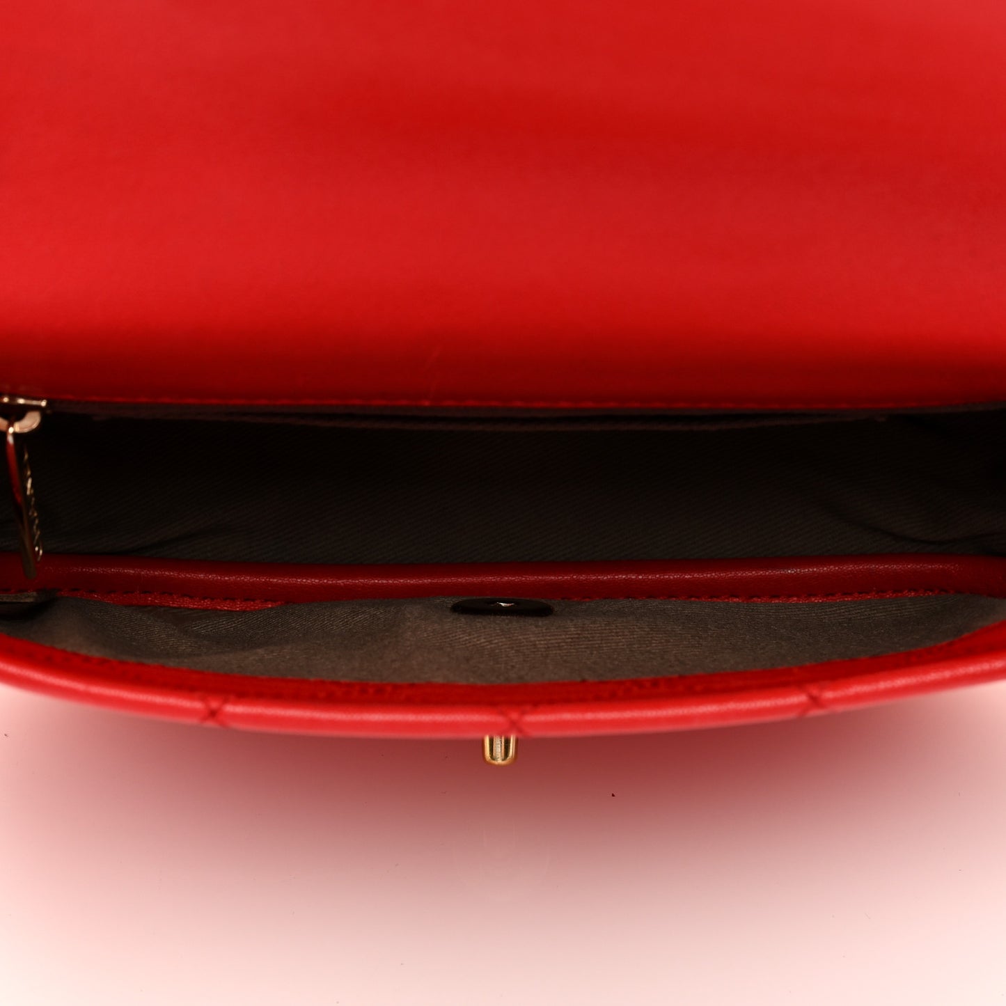 Goatskin Stitched Casual Trip Single Flap Red