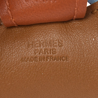 Hermes Milo Lambskin Grigri Rodeo Horse Bag Charm PM Kraft Celeste Pain D'Epice 3 of 5