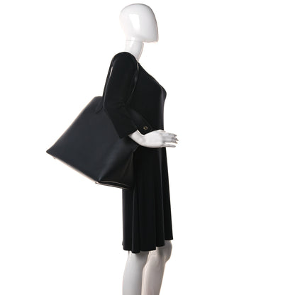 Burberry Calfskin Large Society Tote Black 2 of 9