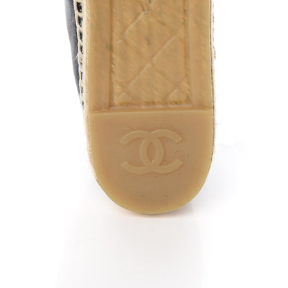 Chanel Lambskin CC Espadrilles 39 Black 8 of 11