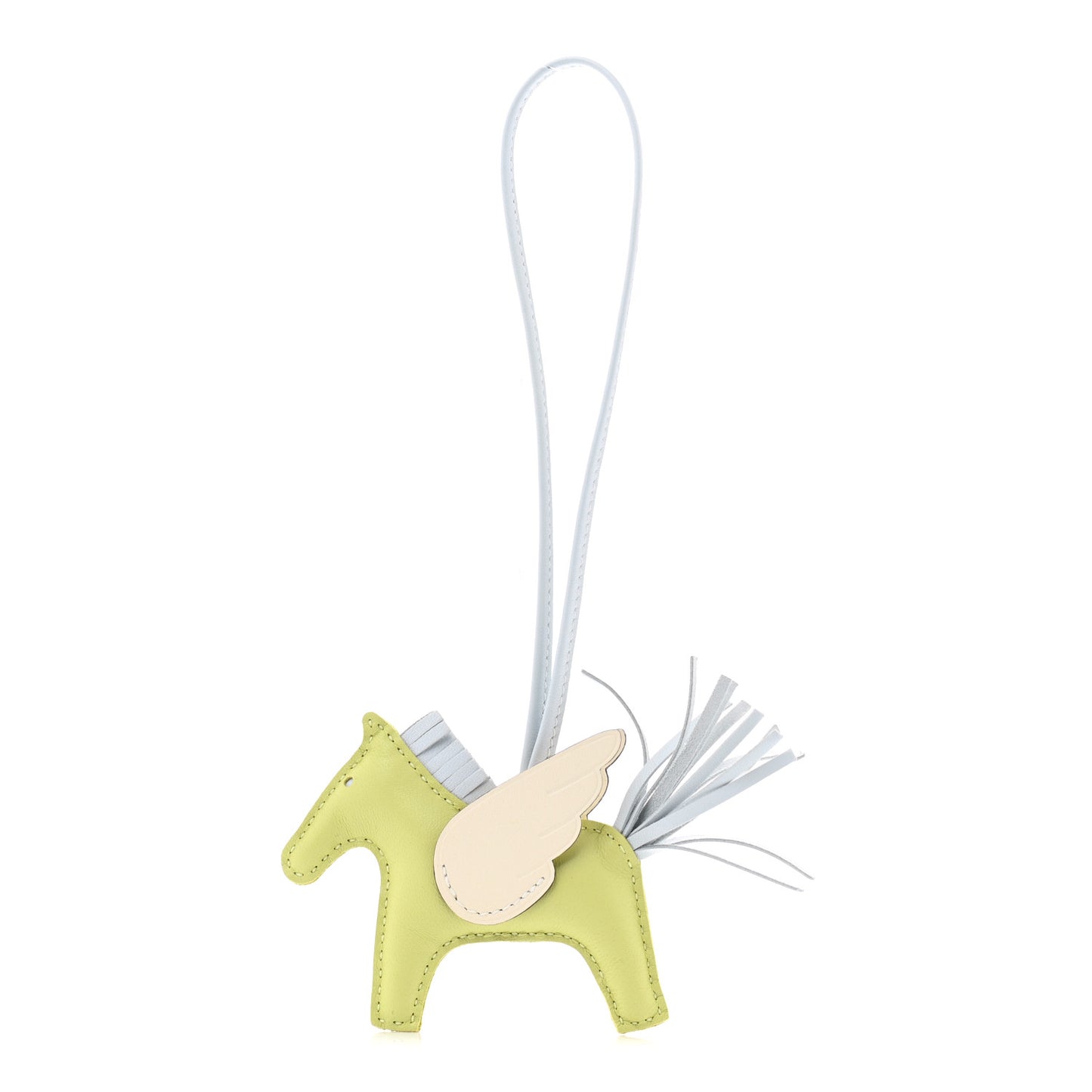 Milo Lambskin Grigri Rodeo Pegase Horse Bag Charm PM Jaune Bourgeon Bleu Brume Nata