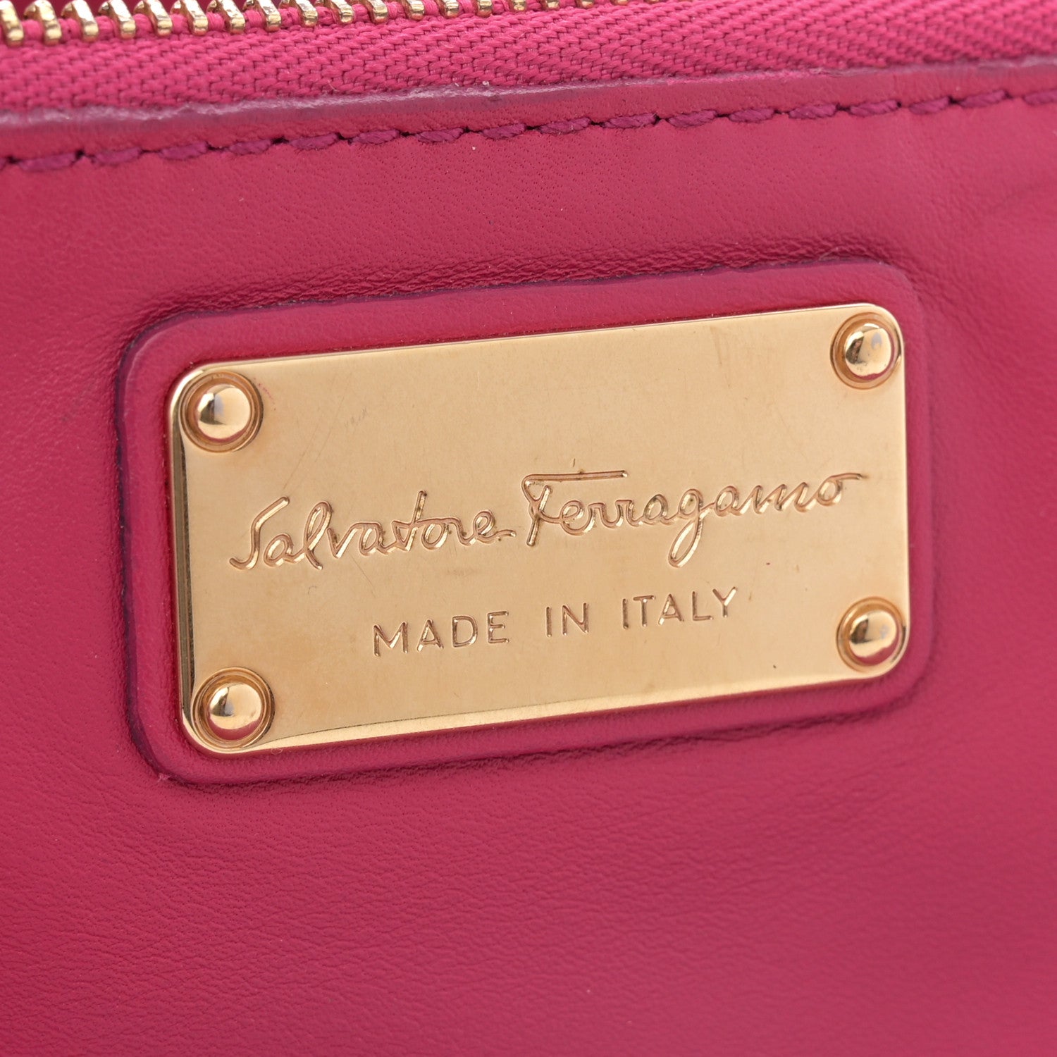 Salvatore Ferragamo Calfskin Medium Sookie Satchel Agata Rosa 7 of 19