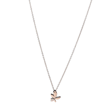 Tiffany 18K Rose Gold Diamond Paloma Picasso Olive Leaf Pendant Necklace 1 of 6