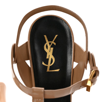 Saint Laurent Patent Tribute 105 Platform Sandals 41 Nude Powder 7 of 10