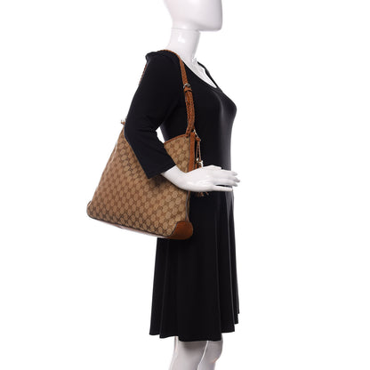 Gucci Monogram Medium Marrakech Hobo Camel 2 of 13