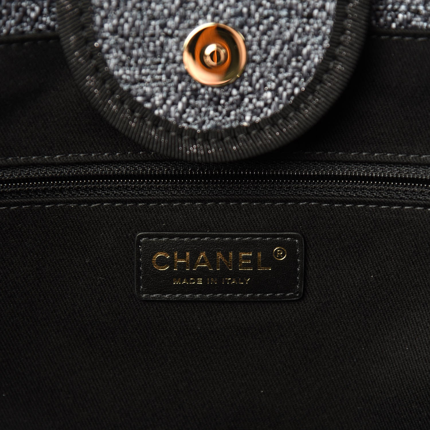 Chanel Lurex Boucle Medium Deauville Tote Black 8 of 11