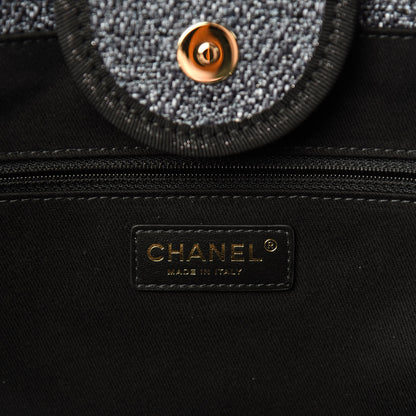 Chanel Lurex Boucle Medium Deauville Tote Black 8 of 11