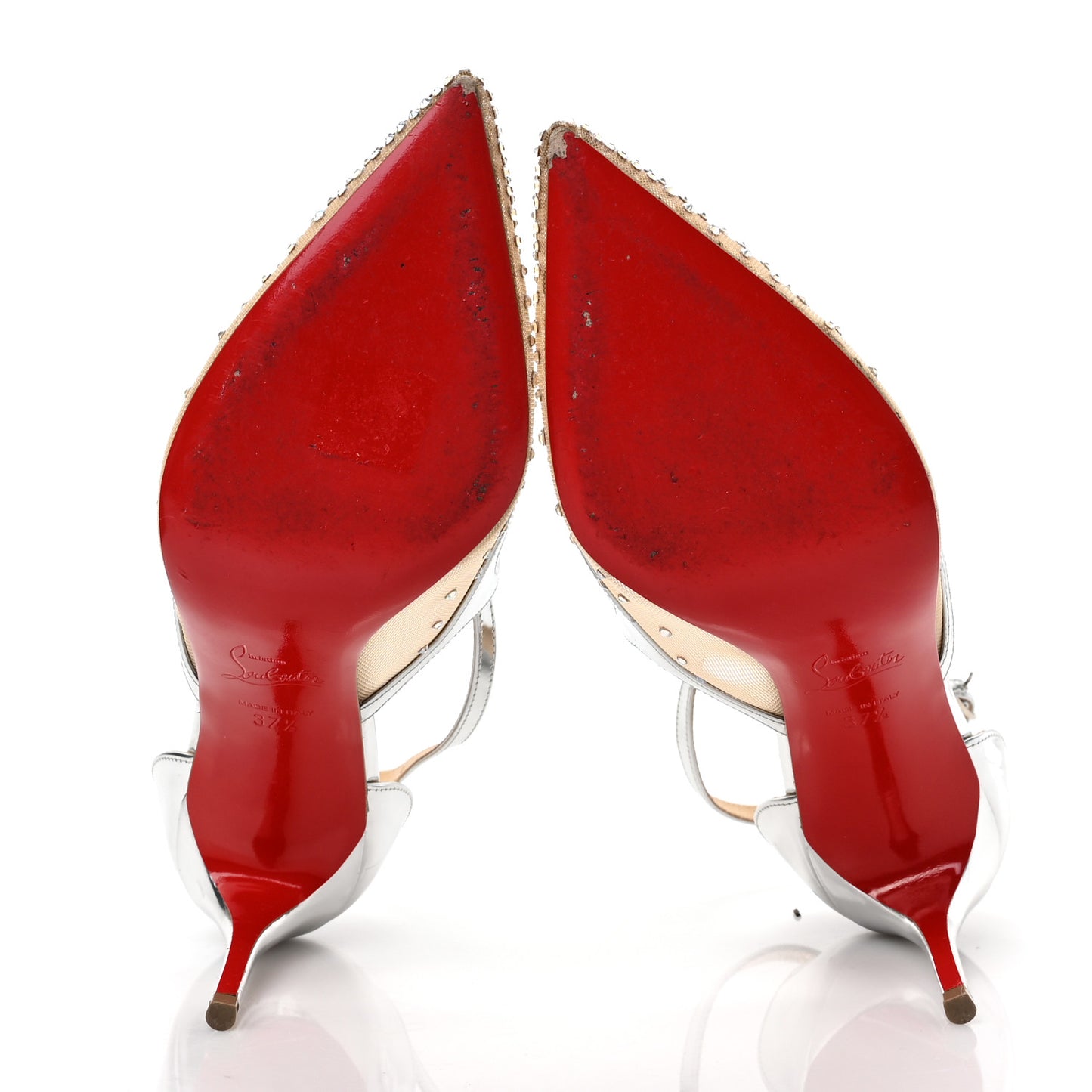 Dentelle Jacquard Strass Twistissima 85 Pumps 37.5 Silver