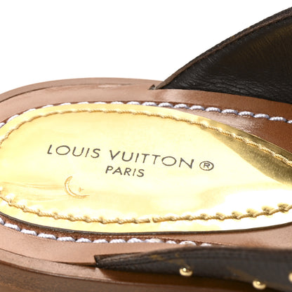 Louis Vuitton Monogram Sunny Flat Thong Sandals 38 Brown 15 of 20