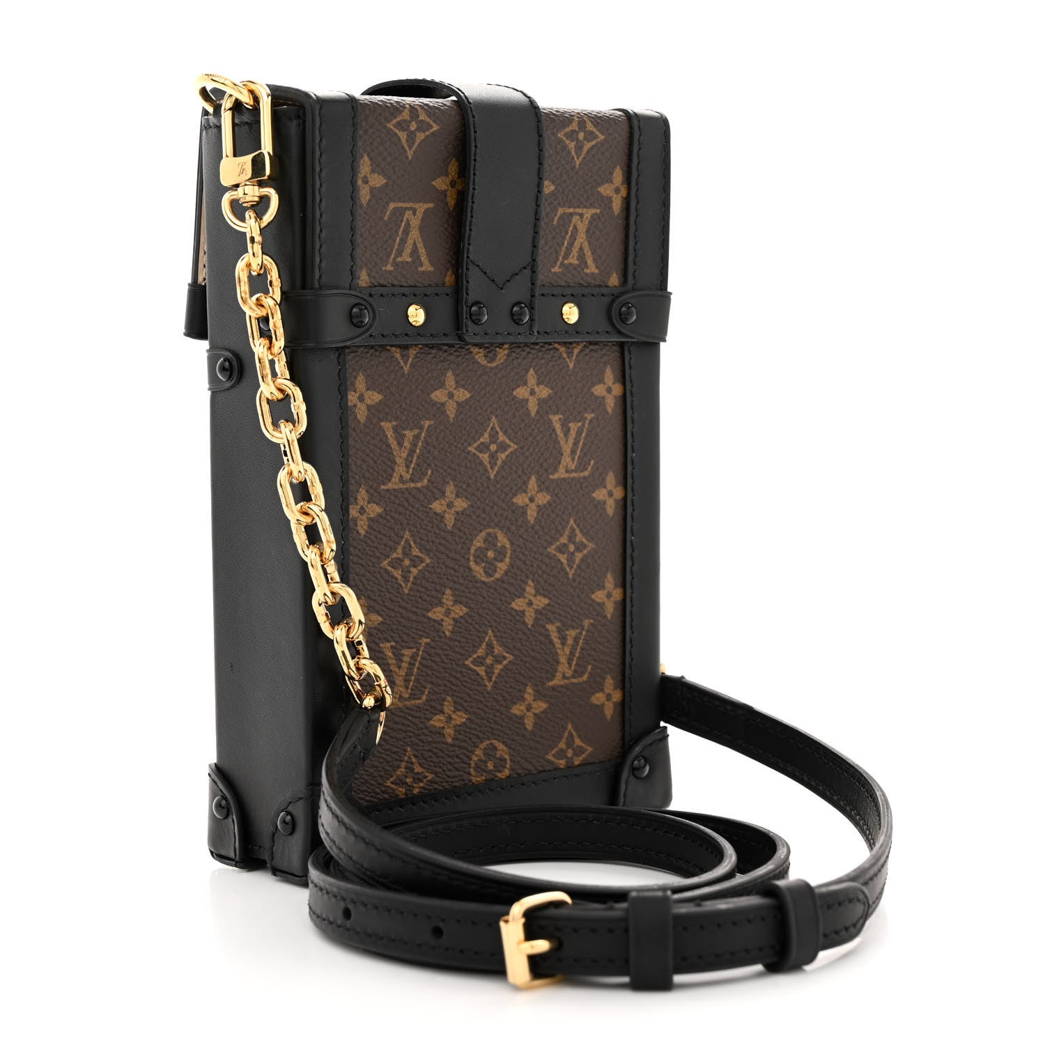 Louis Vuitton Monogram Pochette Trunk Verticale Black 3 of 12