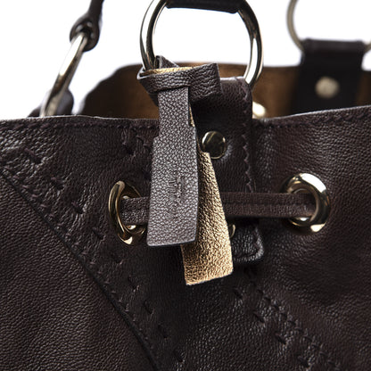 Saint Laurent Calfskin Reversible Double Sac Y Tote Gold Brown 7 of 8