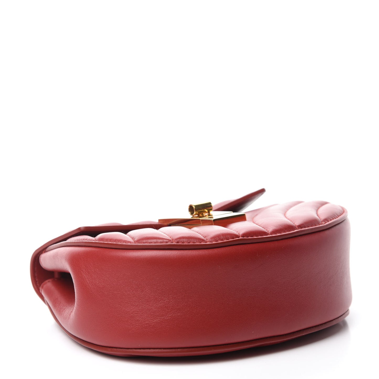 Calfskin Quilted Mini Drew Bijou Shoulder Bag Dahlia Red