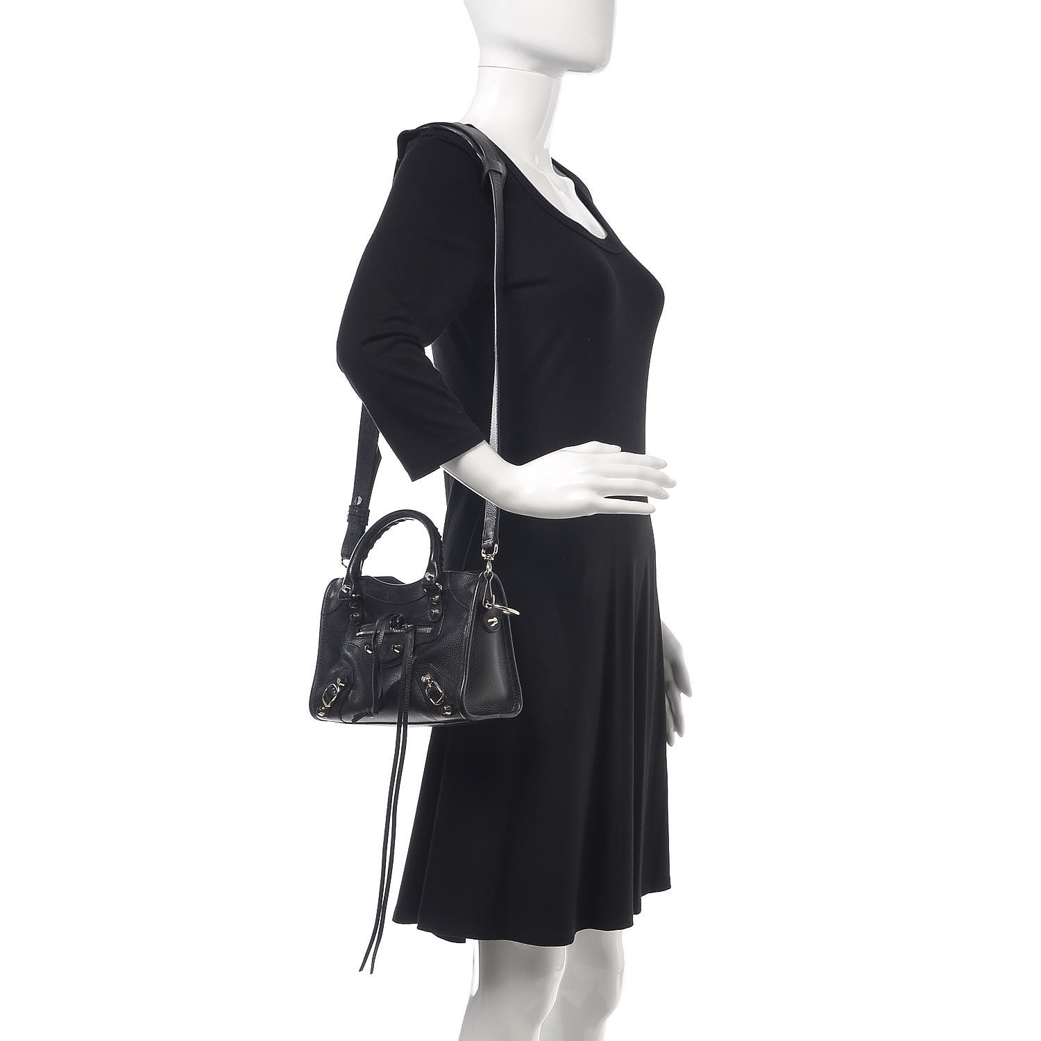 Balenciaga Grained Calfskin Classic Silver Hardware Mini City Black 2 of 6