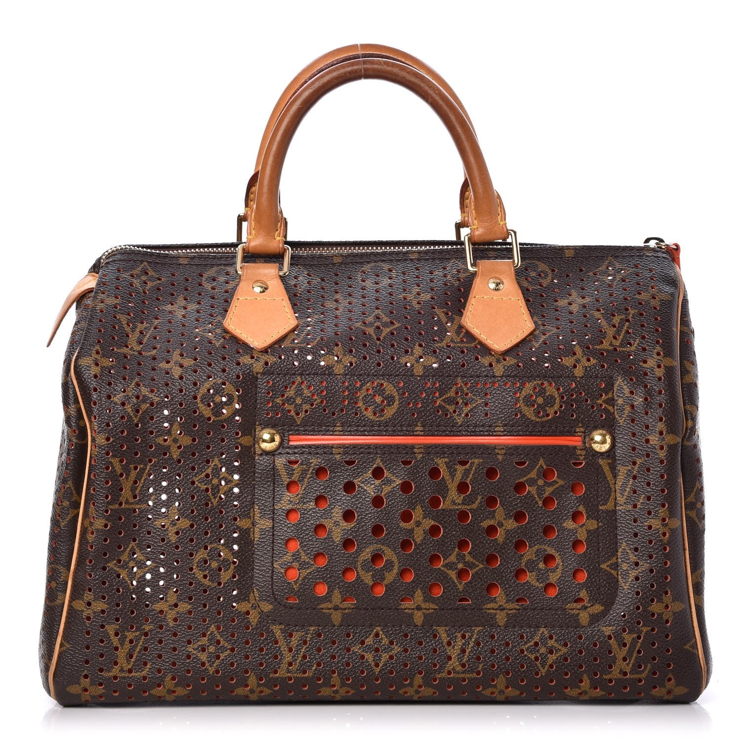Louis Vuitton Monogram Perforated Speedy 30 Orange 1 of 13