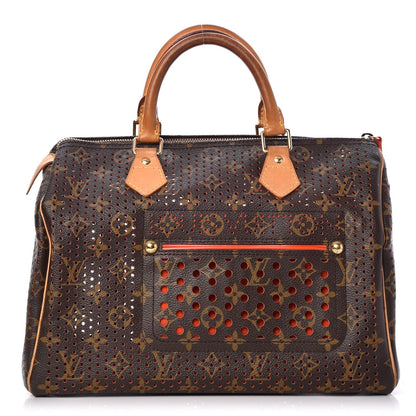 Louis Vuitton Monogram Perforated Speedy 30 Orange 1 of 13