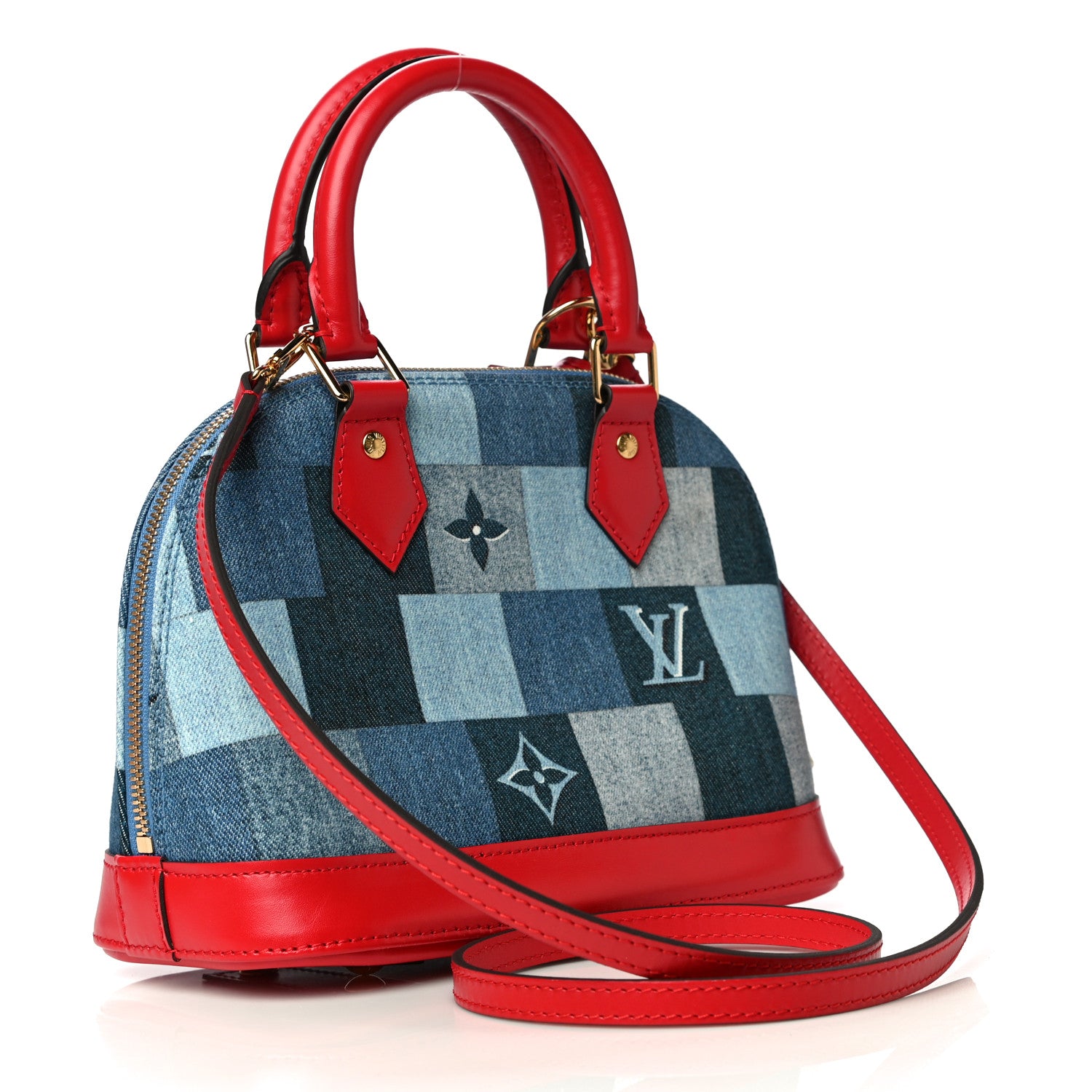Louis Vuitton Denim Damier Monogram Patchwork Alma BB 3 of 11