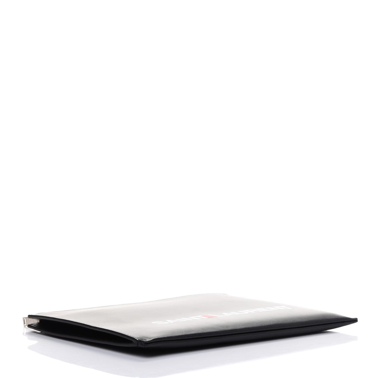 Calfskin Logo Zipped Tablet Pouch Black