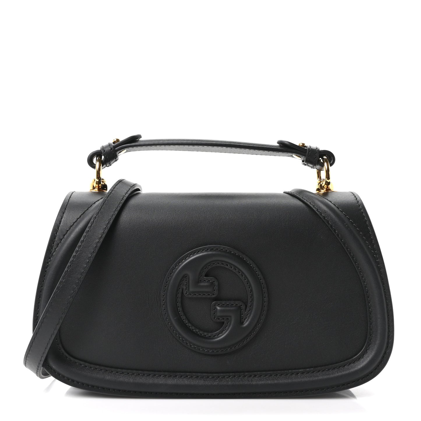 Roxy Calfskin Medium Blondie Top Handle Bag Black
