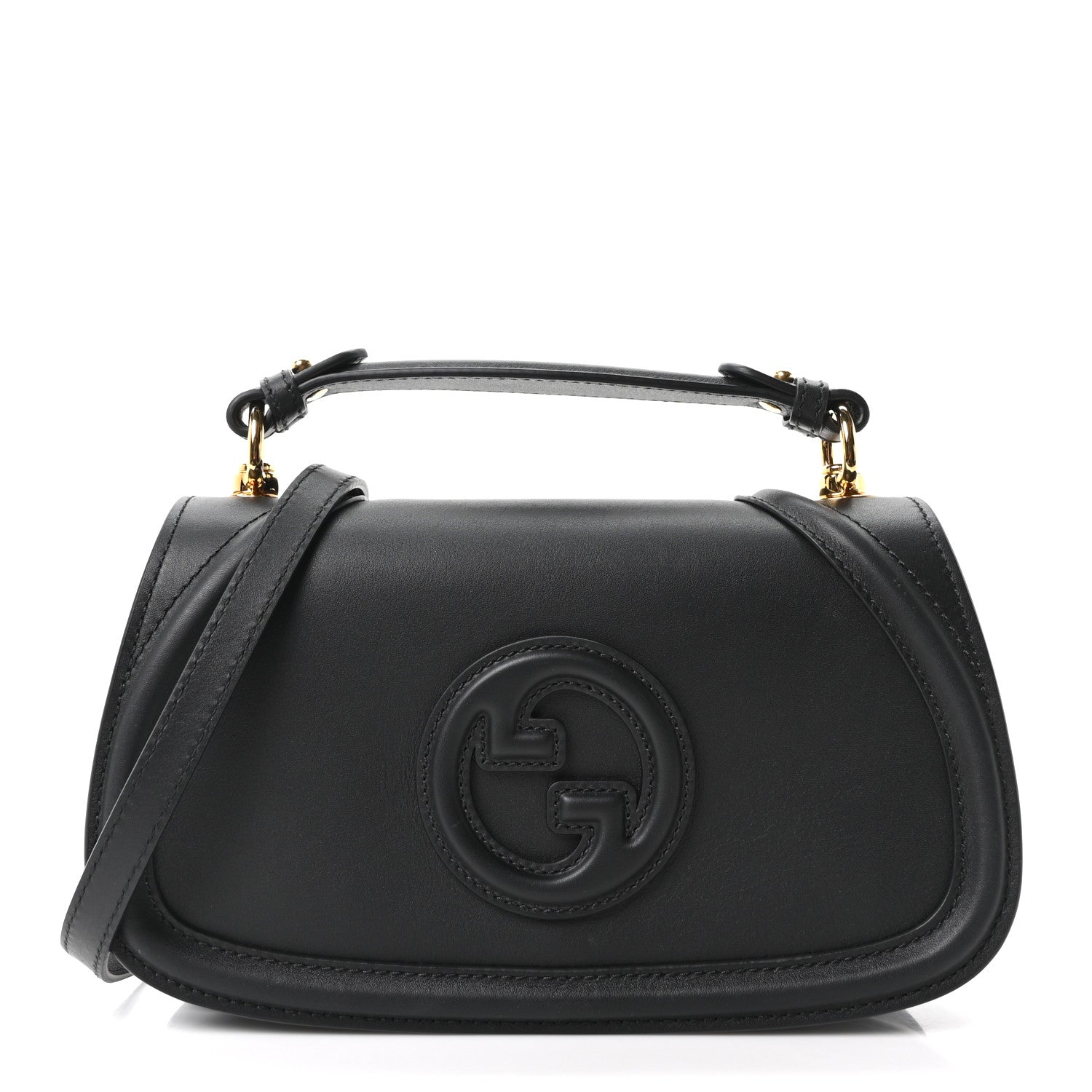 Gucci Roxy Calfskin Medium Blondie Top Handle Bag Black 1 of 10