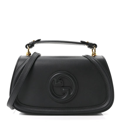 Gucci Roxy Calfskin Medium Blondie Top Handle Bag Black 1 of 10
