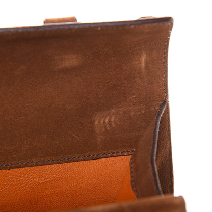 Prada Suede Grommet Frame Satchel Tabacco 16 of 22