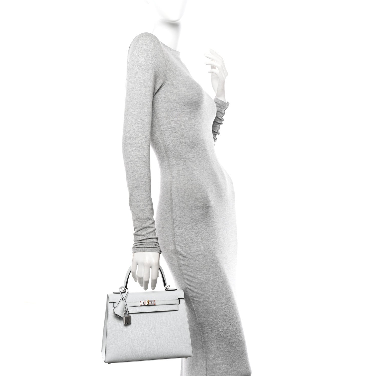 Hermes Epsom Kelly Sellier 25 Gris Platine 2 of 10