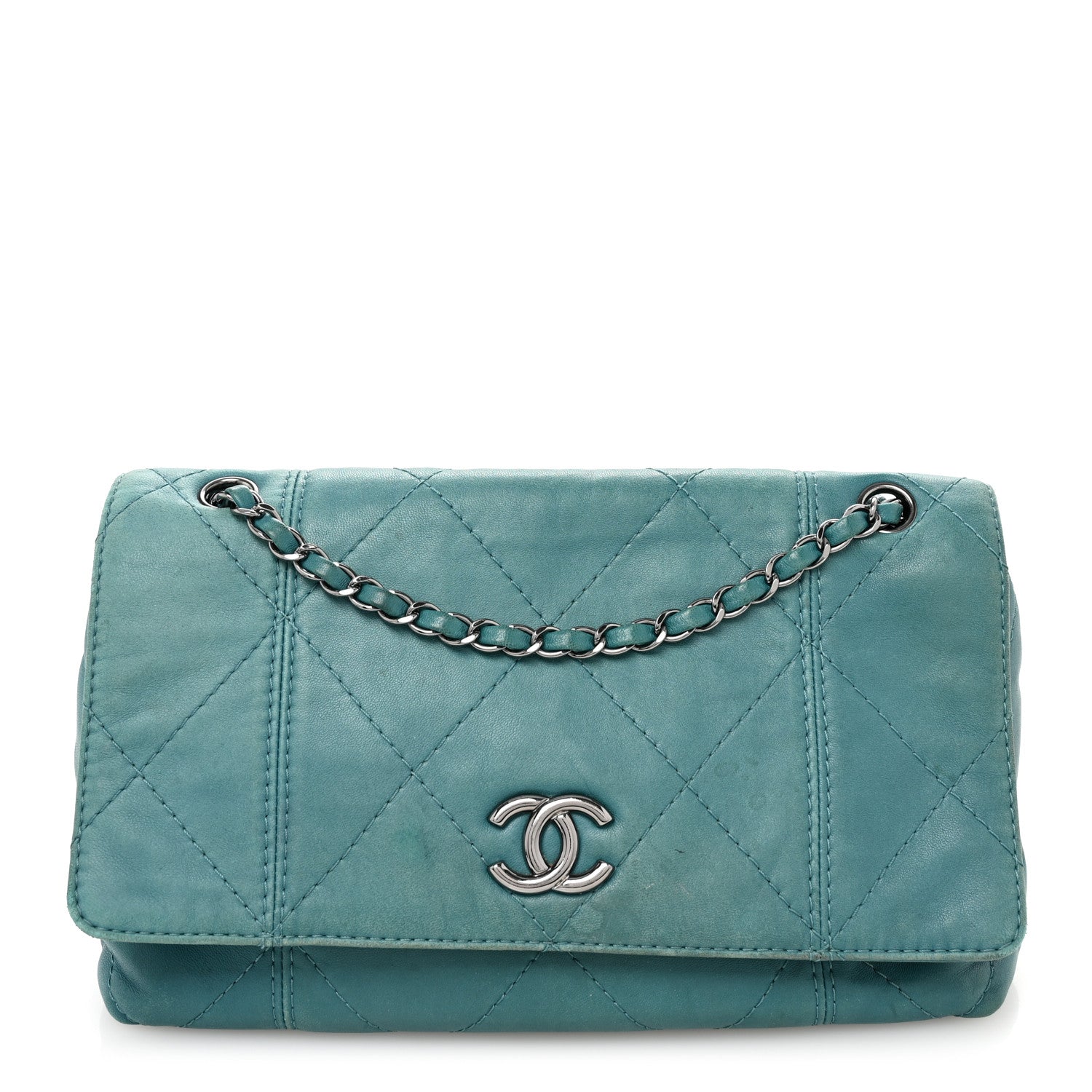 Chanel Lambskin Quilted Large Soft Touch Flap Green 1 of 12