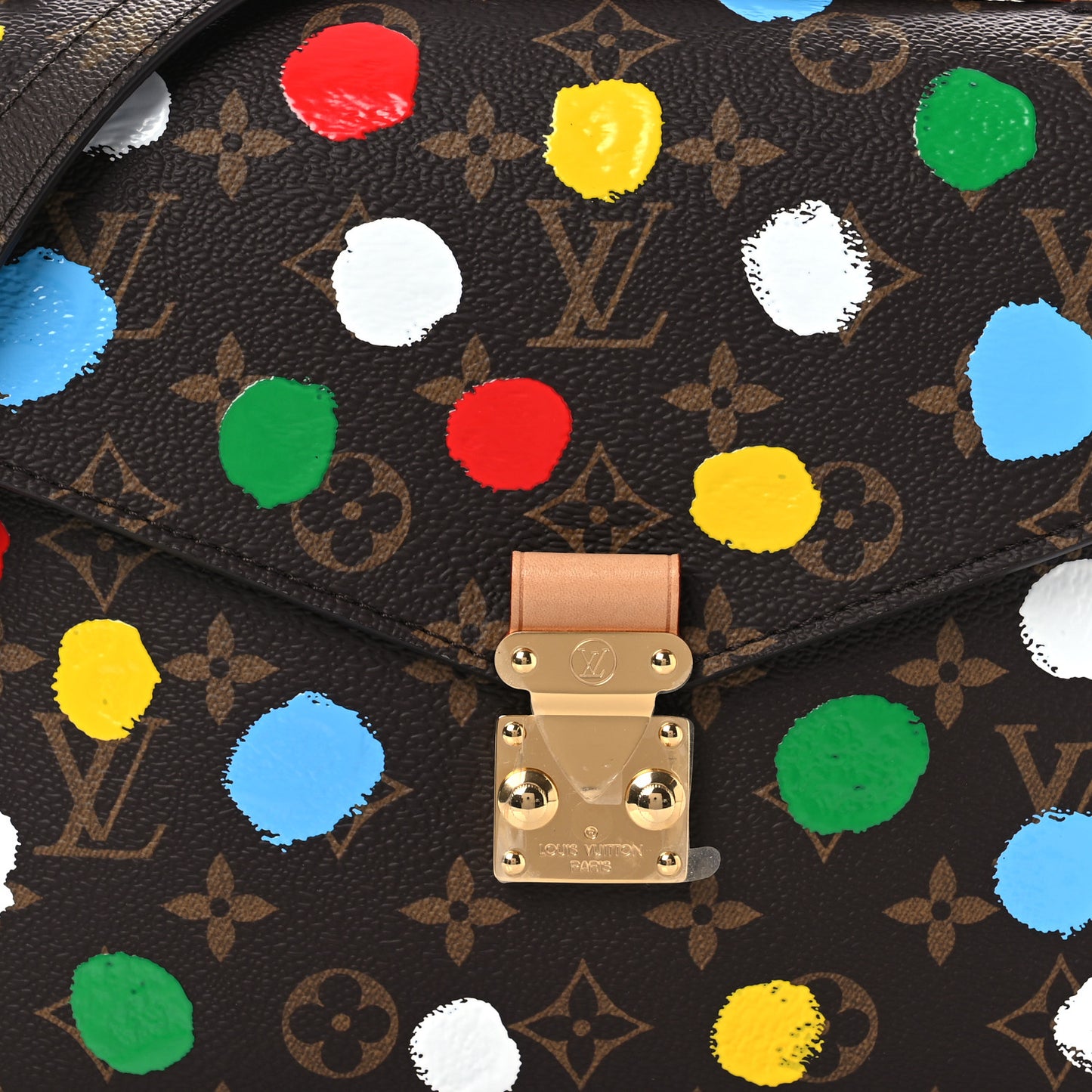 LV x YK Monogram Painted Dots Pochette Métis