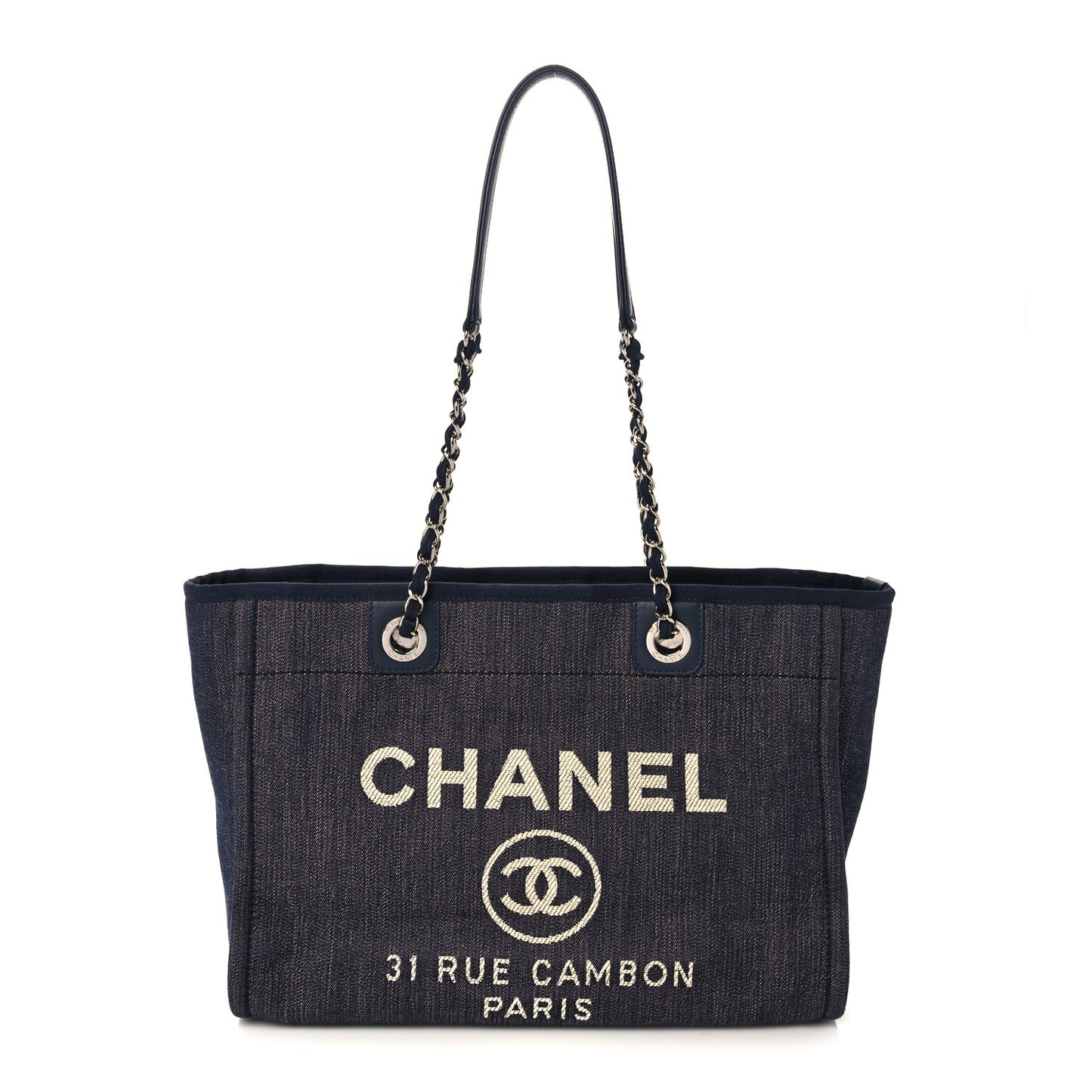 Denim Small Deauville Tote Dark Blue