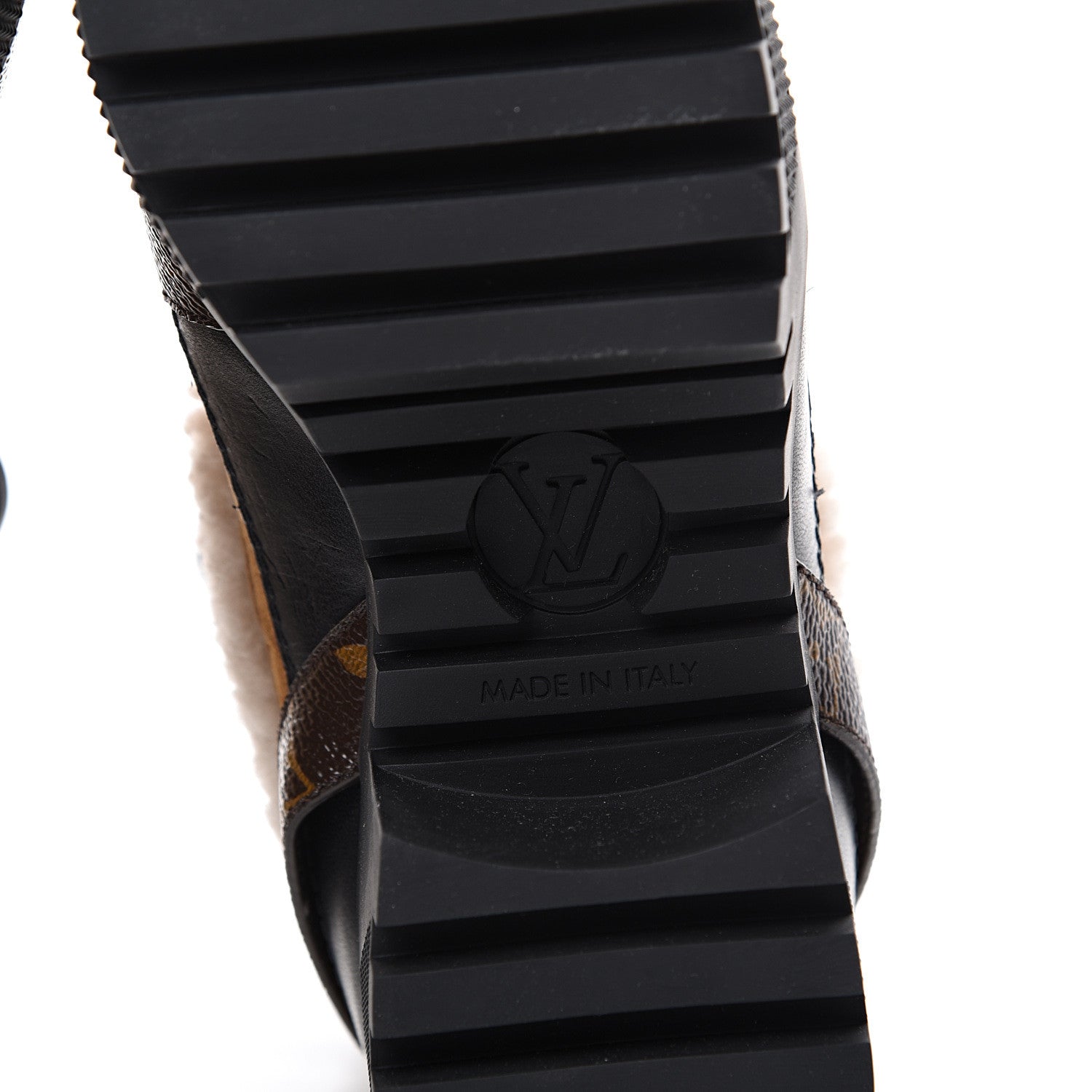Louis Vuitton Suede Calfskin Shearling Monogram Laureate Platform Desert Boots 37 Cognac 6 of 7
