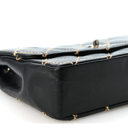 Chanel Calfskin Wild Stitch Jumbo Flap Black 9 of 12