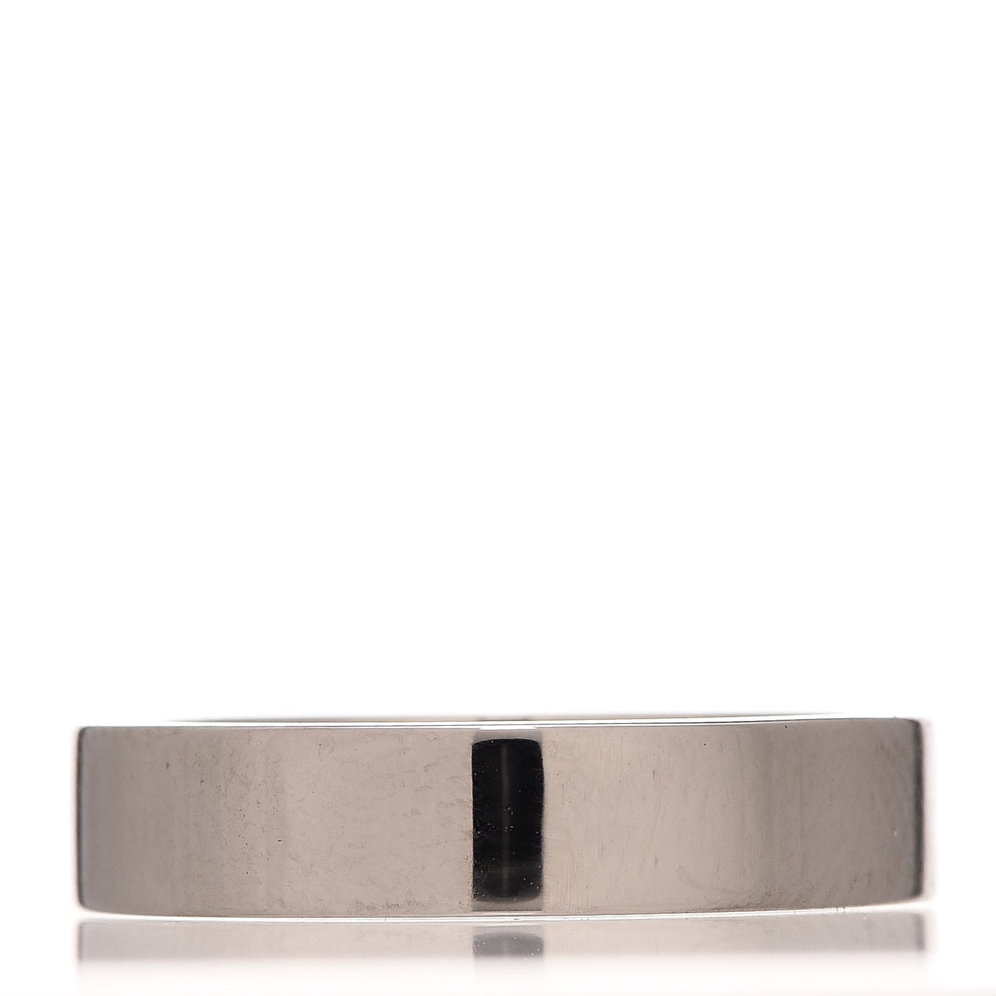 18K White Gold Diamond 4mm Signature Band Ring 48 4.5