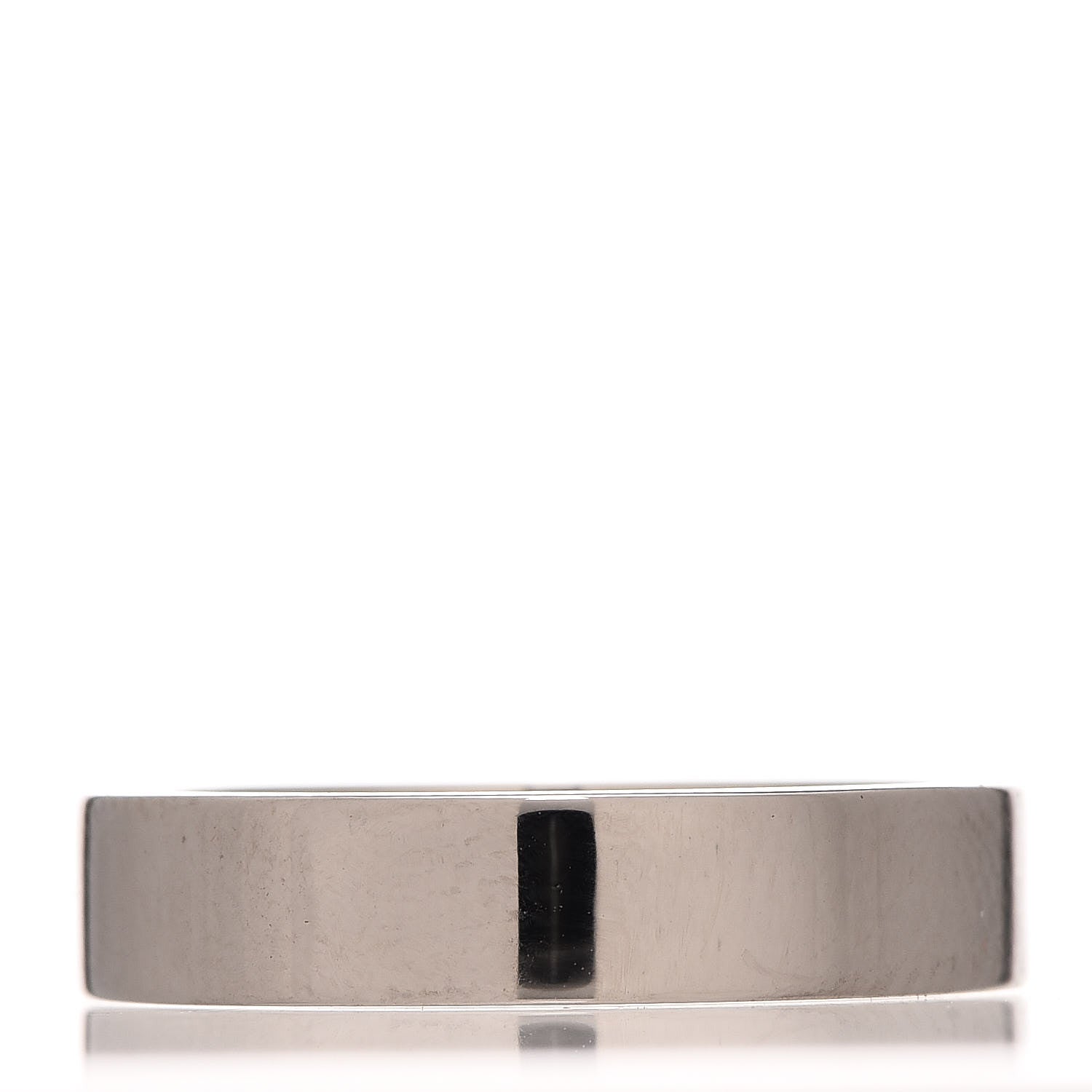 Gucci 18K White Gold Diamond 4mm Signature Band Ring 48 4.5 4 of 6