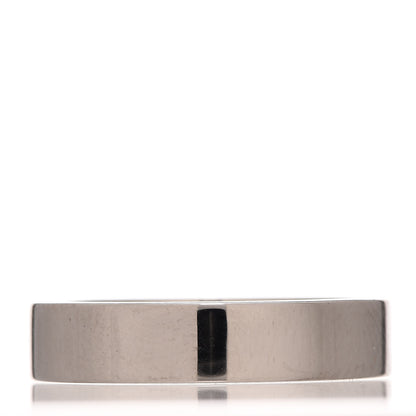 Gucci 18K White Gold Diamond 4mm Signature Band Ring 48 4.5 4 of 6