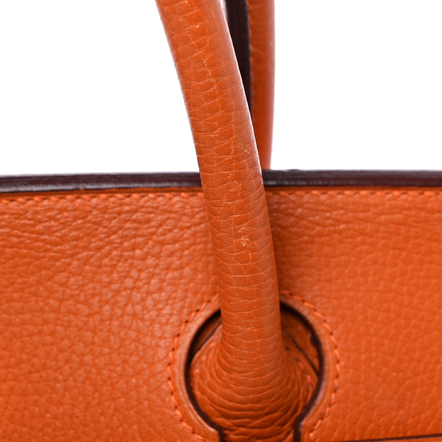 Taurillon Clemence JPG Birkin 42 Orange