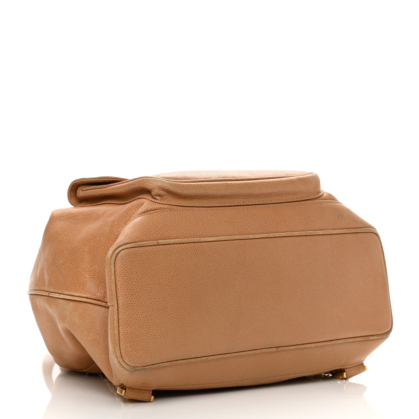 Caviar Drawstring Backpack Beige