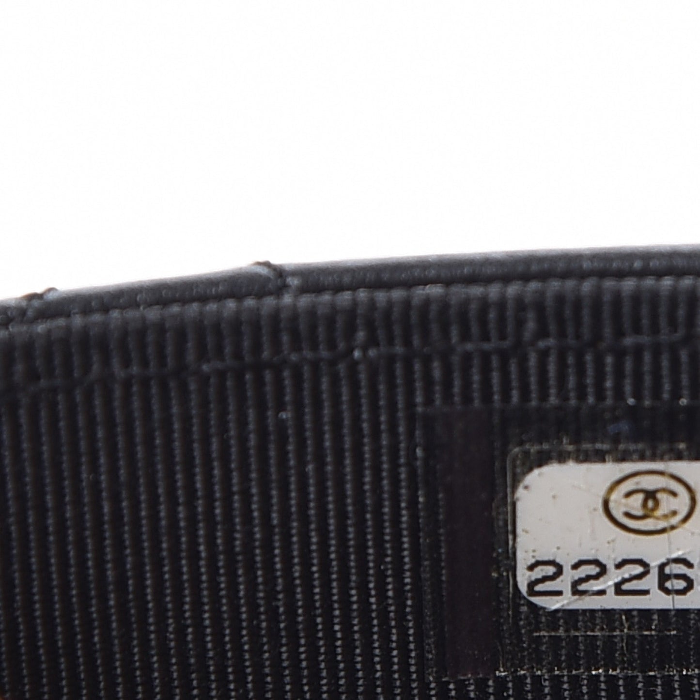 Aged Calfskin Quilted Reissue Flap Card Holder Black