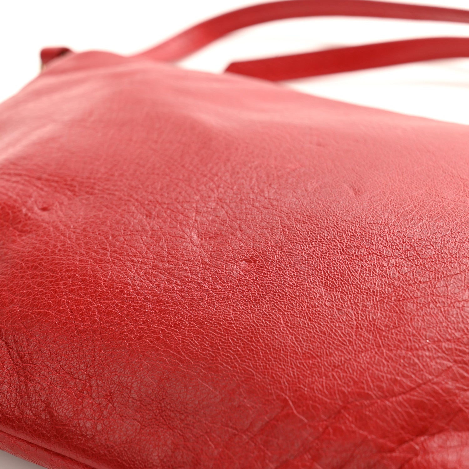 Balenciaga Agneau Giant 12 Gold Hardware Envelope Strap Clutch Rouge Lipstick 12 of 14