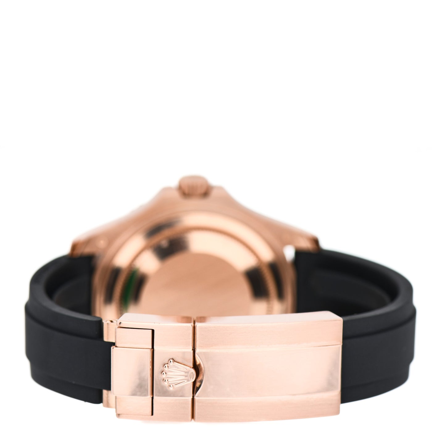 18K Everose Gold Oysterflex 37mm Yacht-Master Watch Black 268655