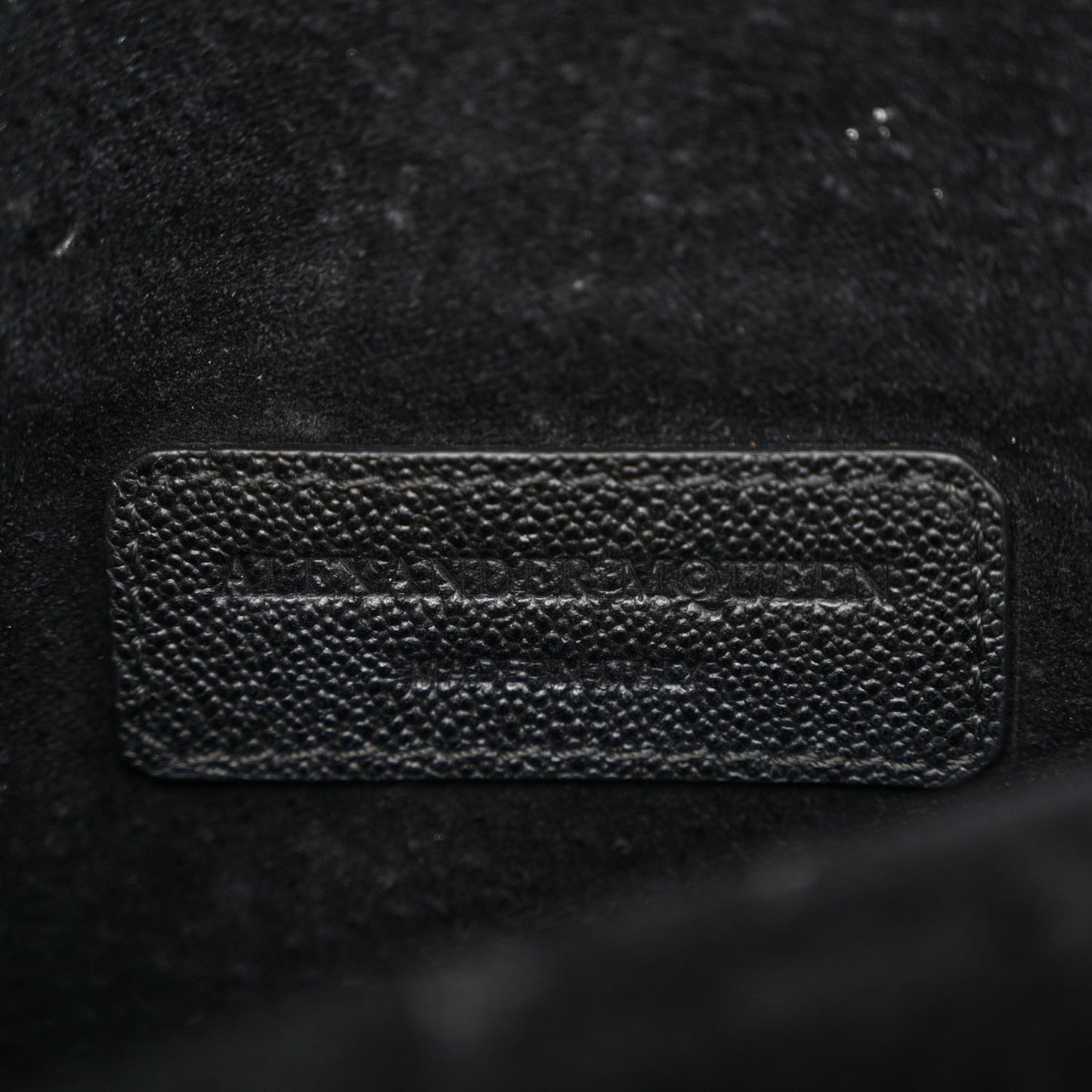 Grained Calfskin Hand Appliqued Medium Insignia Flap Black