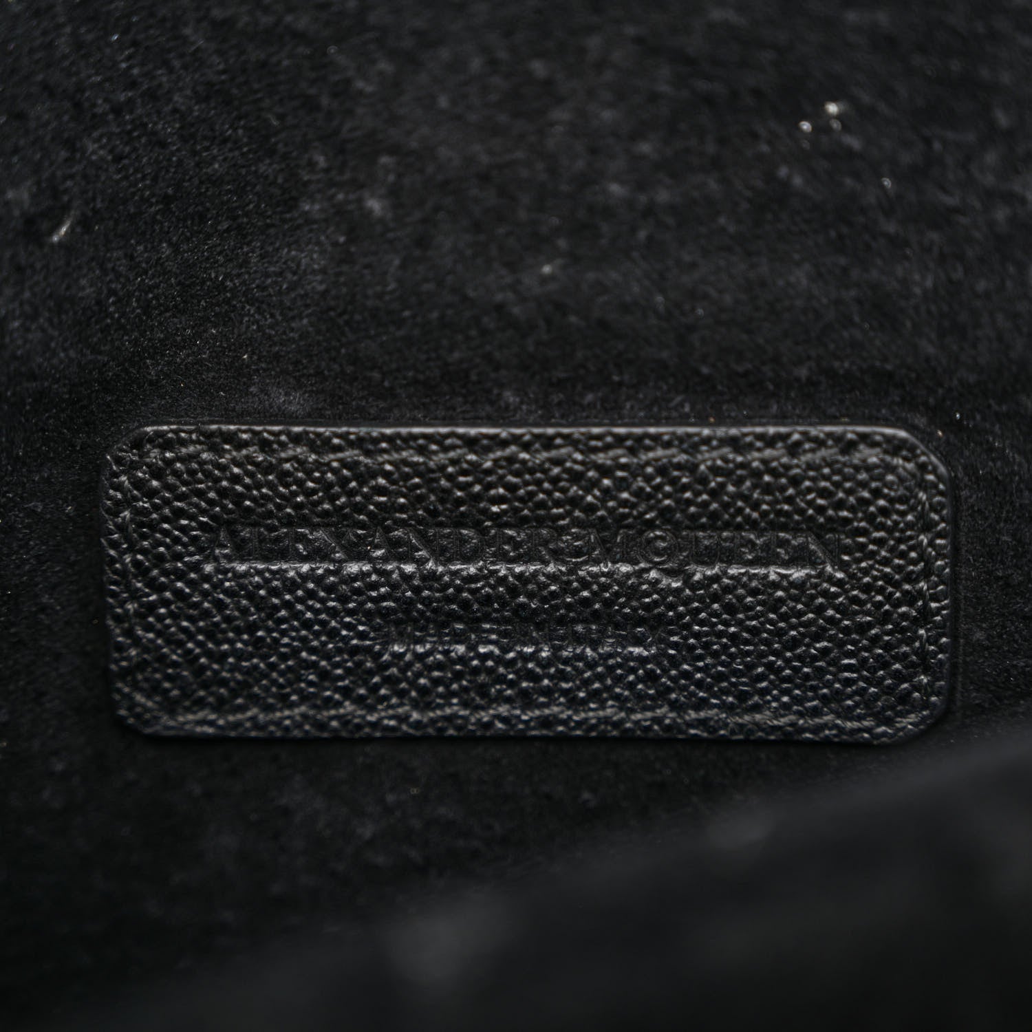 Alexander McQueen Grained Calfskin Hand Appliqued Medium Insignia Flap Black 6 of 15