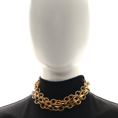 Saint Laurent Metal Multi Chain Necklace Gold 2 of 6