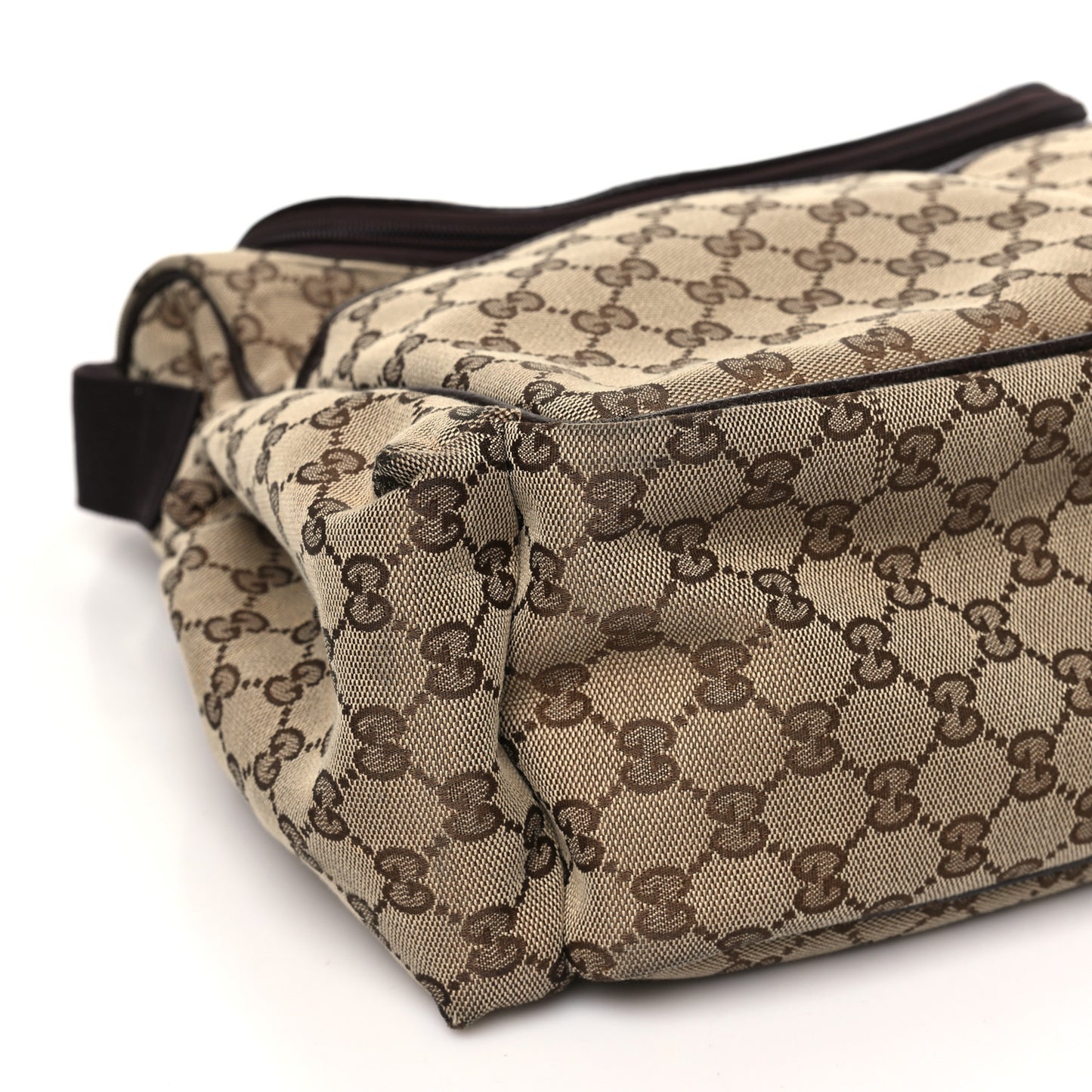 Monogram Natural Pigskin Large Diaper Bag Beige Ebony Cocoa Dark Chocolate